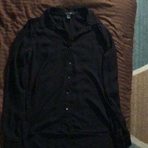 Forever 21 sheer black shirt